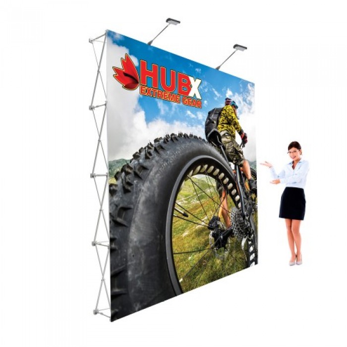 10’x10′ Fabric Pop Up Trade Show Display Straight Graphic Package