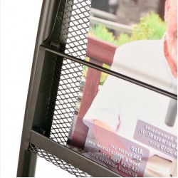 4 Shelf Mobile Literature Display Rack